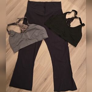 Black and Gray Activewear Set